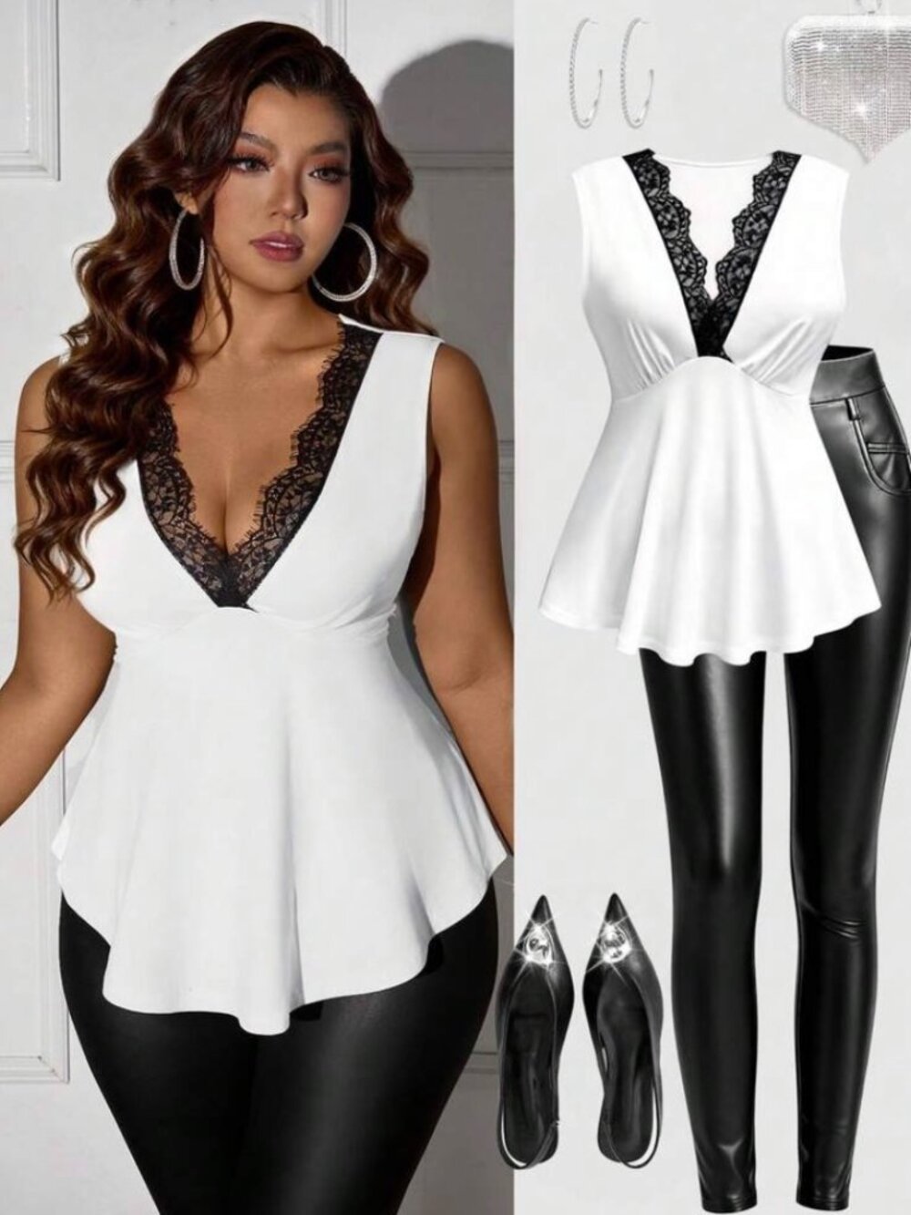 SHEIN Sleeveless White Top 3X